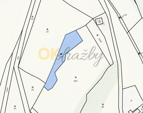 Pozemek o výměře 948 m² v k.ú. Medvědice