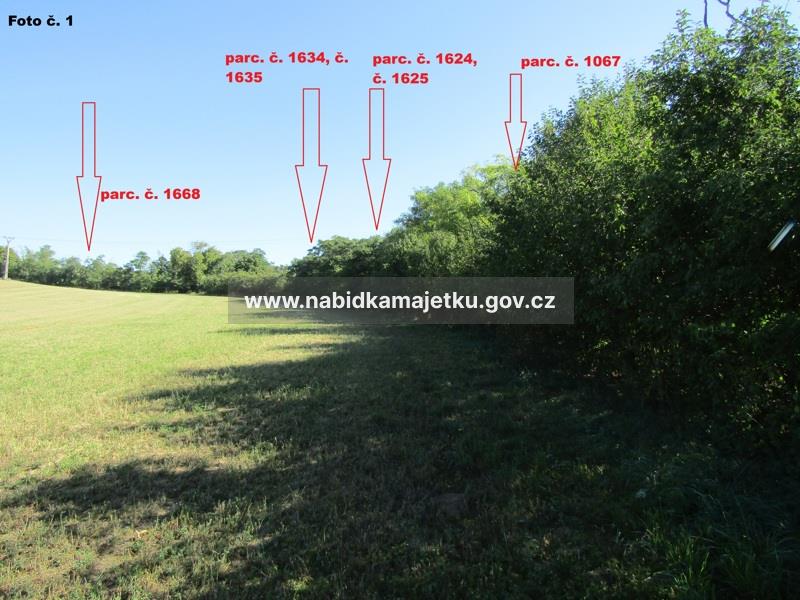 Želetice u Znojma - parc. č. 1607, č. 1624, č. 1625, č. 1634, č. 1635, č. 1668, aukce č. EAS/BZN/42/2026 s kaucí
