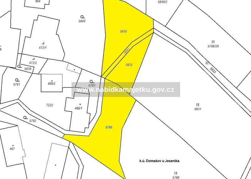 Pozemky p.p.č. 5785, p.p.č. 5832, p.p.č. 5834/3, p.p.č. 5835 k.ú. Domašov u Jeseníka, obec Bělá pod Pradědem — fotka 2
