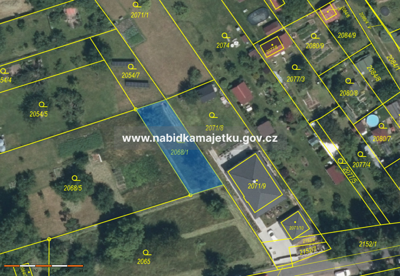Pozemek, p. č. 2068/1 o výměře 322 m2 k. ú. Klášterec nad Ohří - el. aukce