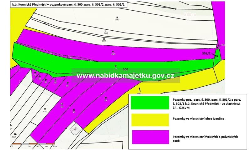 Podíl o vel. id 1/2 na pozemcích parc. č. 300, 301/2 a 302/1 v k. ú. Kounické Předměstí, obec Ivančice — fotka 2